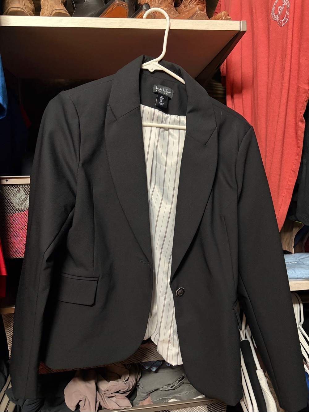 Nicole Miller Black Single-Button Women's Blazer